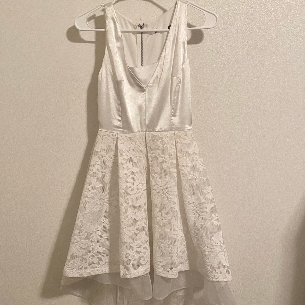 White High Low Dress